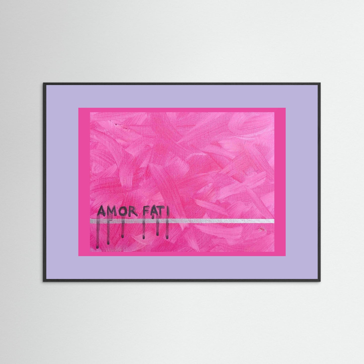 "Amor Fati" Design Paper Print – Modern Acrylic Painting Wall Art