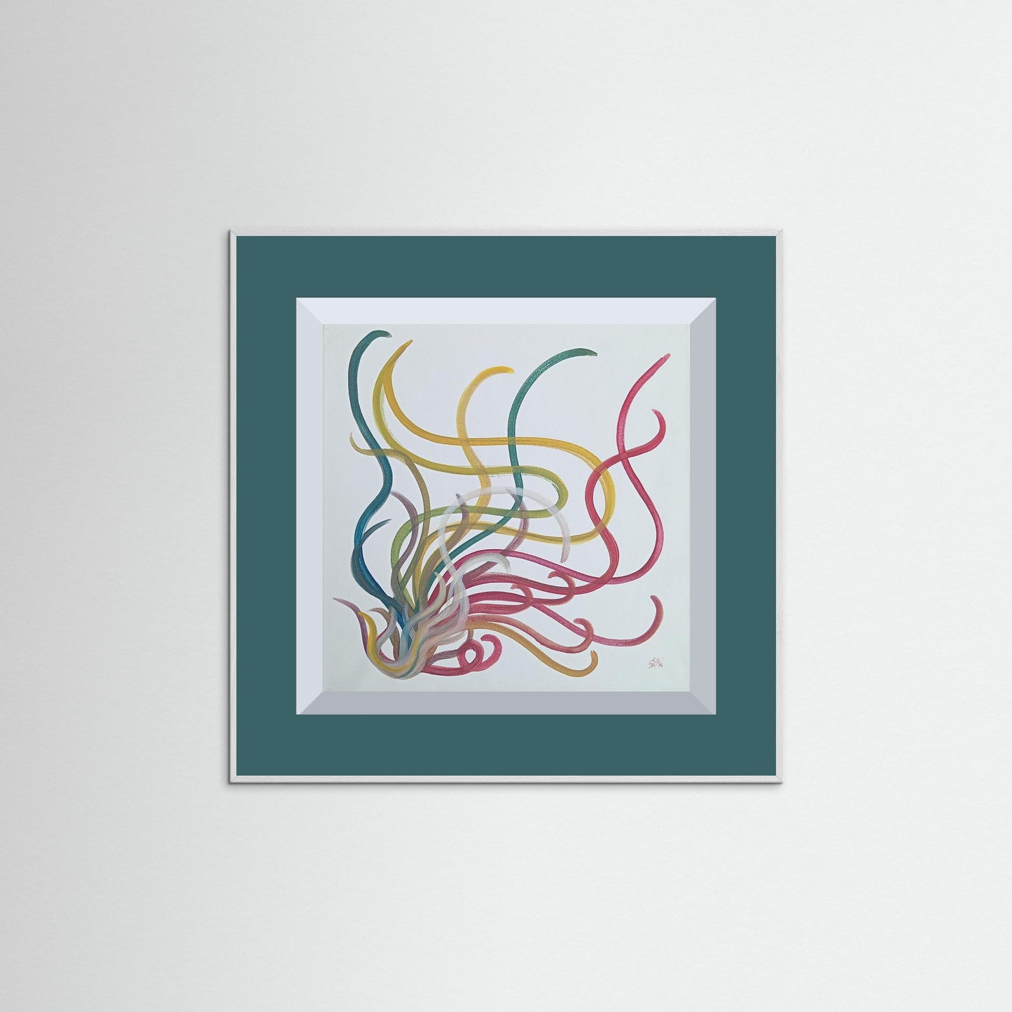 "Untitled" Squig Paper Print – Modern Minimal Acrylic Painting Wall Art
