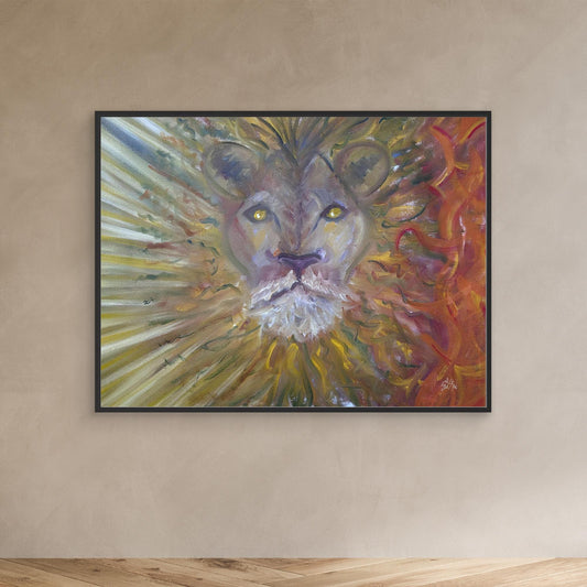 "Lionsgate SUN:FIRE" Canvas Print – Modern Expressionist Oil Painting Wall Art