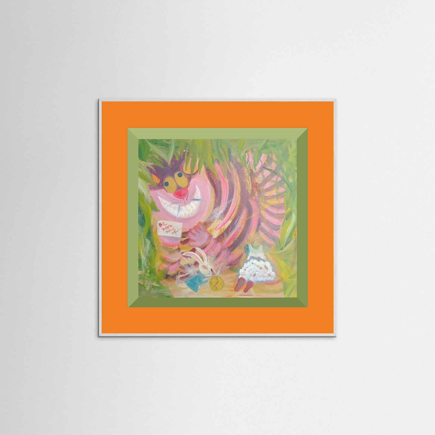 "You May Have Noticed, I'm Not All There Myself." Cheshire Cat Paper Print – Modern Oil Painting Wall Art