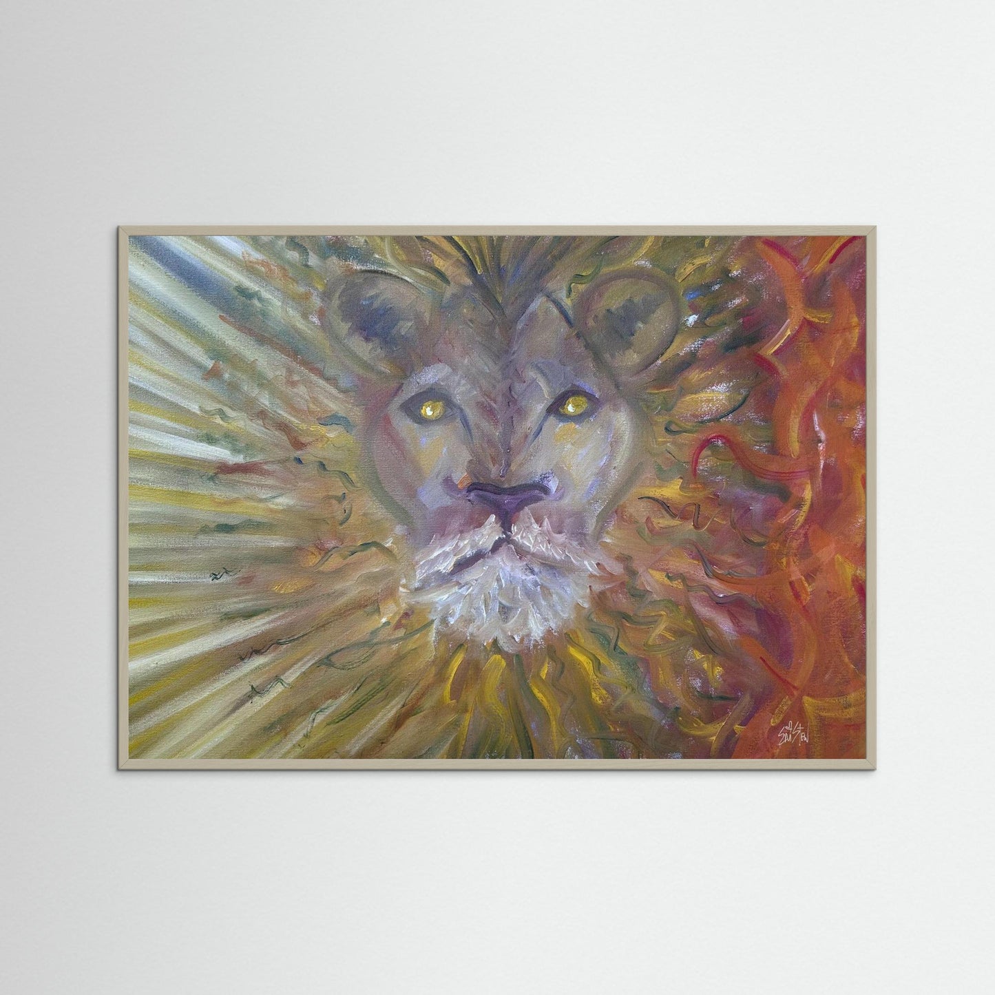 "Lionsgate SUN:FIRE" Paper Print – Modern Expressionist Oil Painting Wall Art