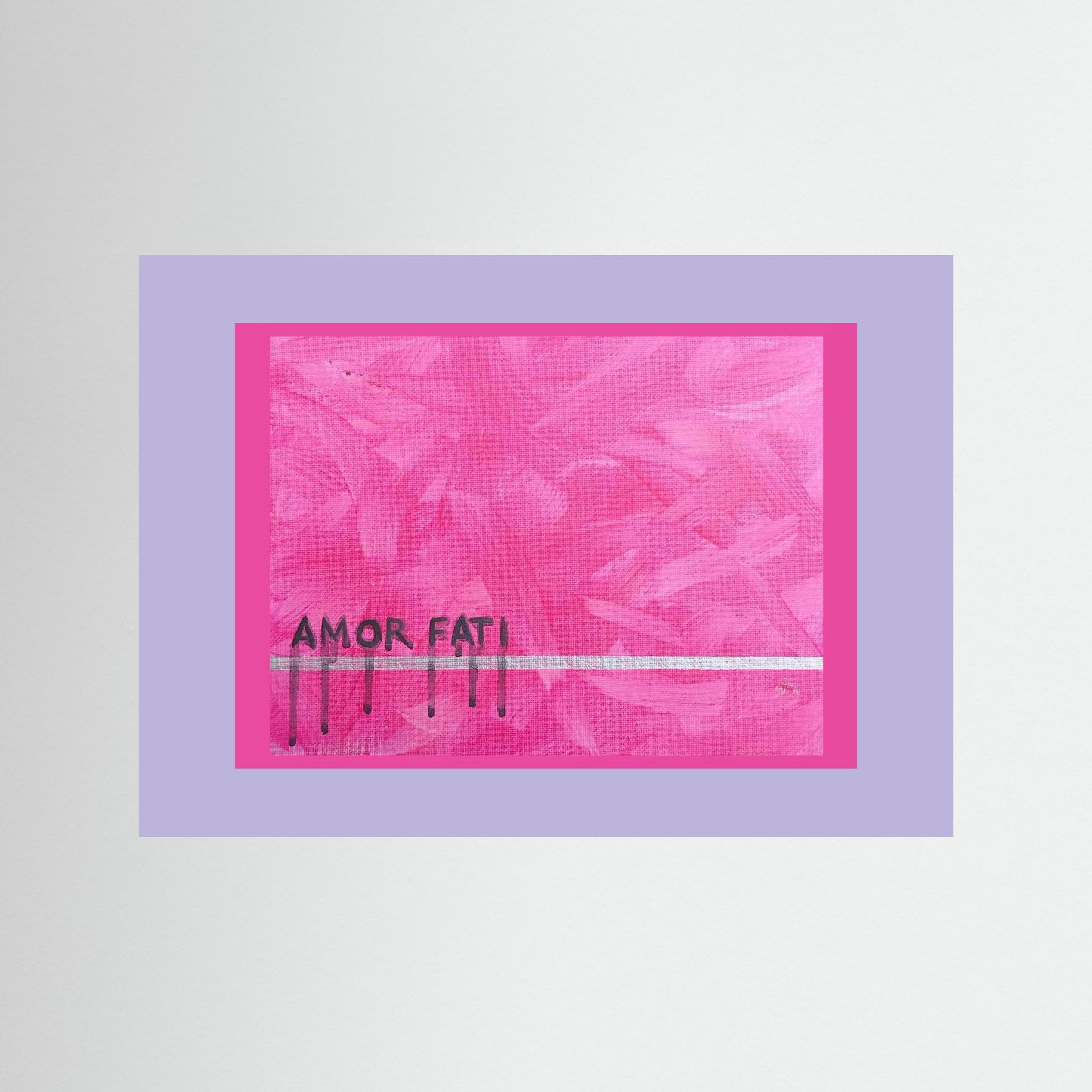 "Amor Fati" Design Paper Print – Modern Acrylic Painting Wall Art