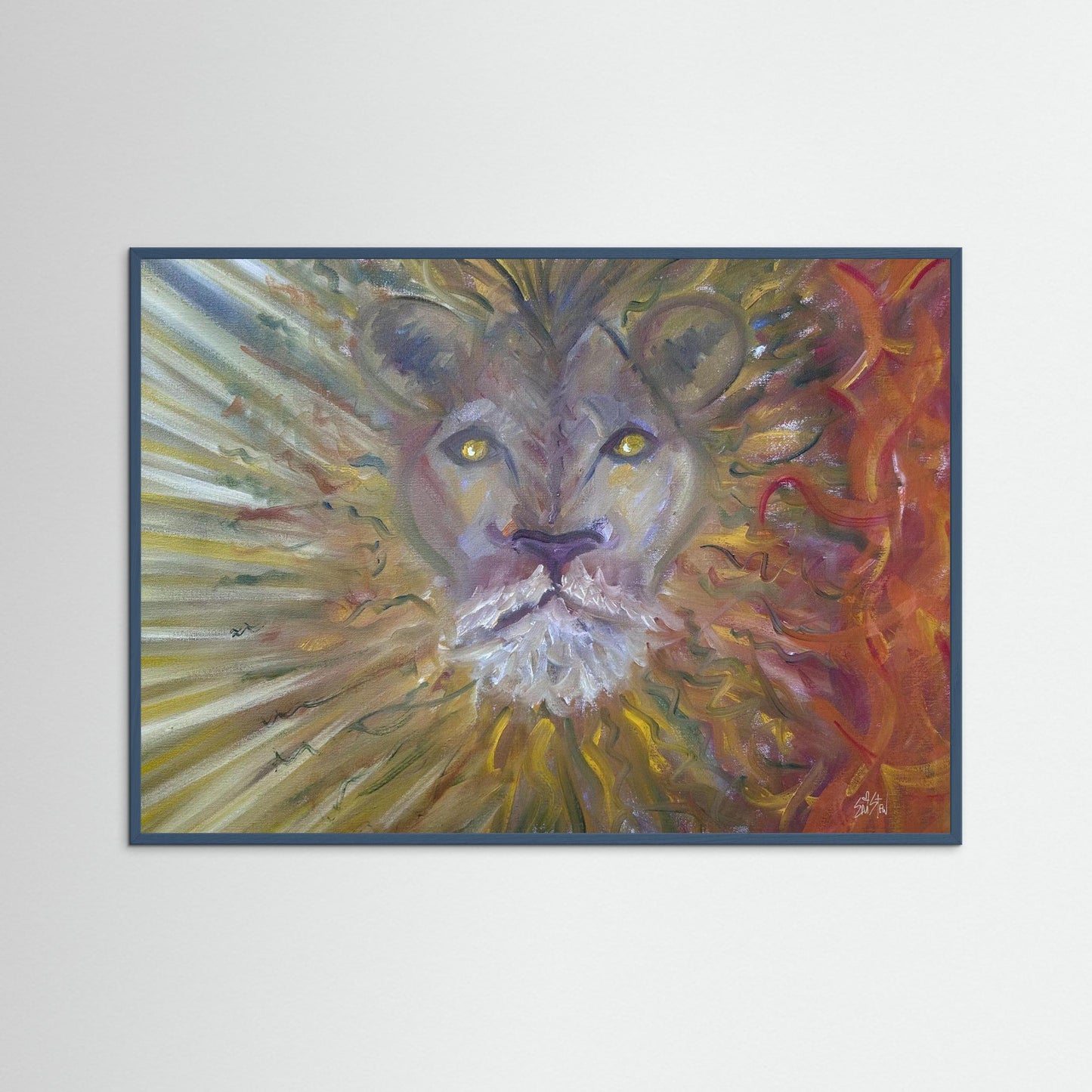 "Lionsgate SUN:FIRE" Paper Print – Modern Expressionist Oil Painting Wall Art