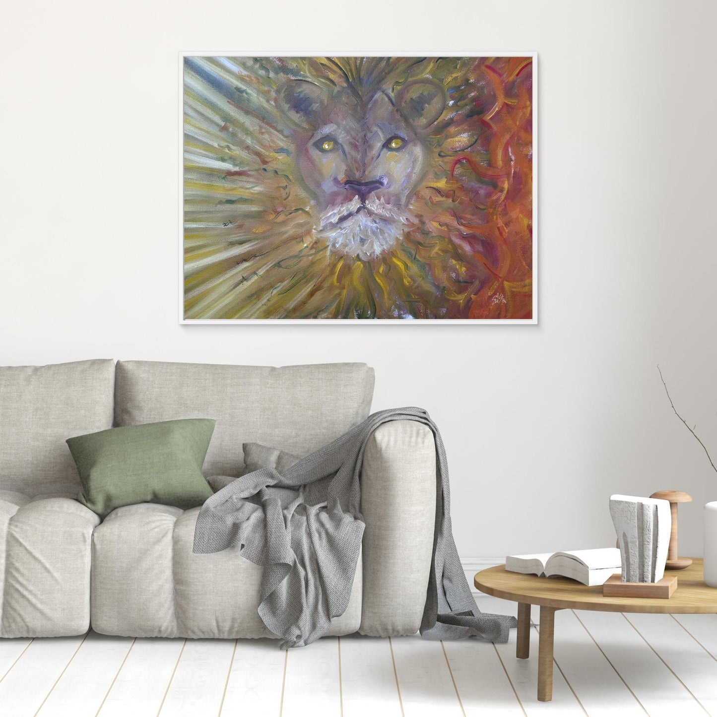 "Lionsgate SUN:FIRE" Canvas Print – Modern Expressionist Oil Painting Wall Art