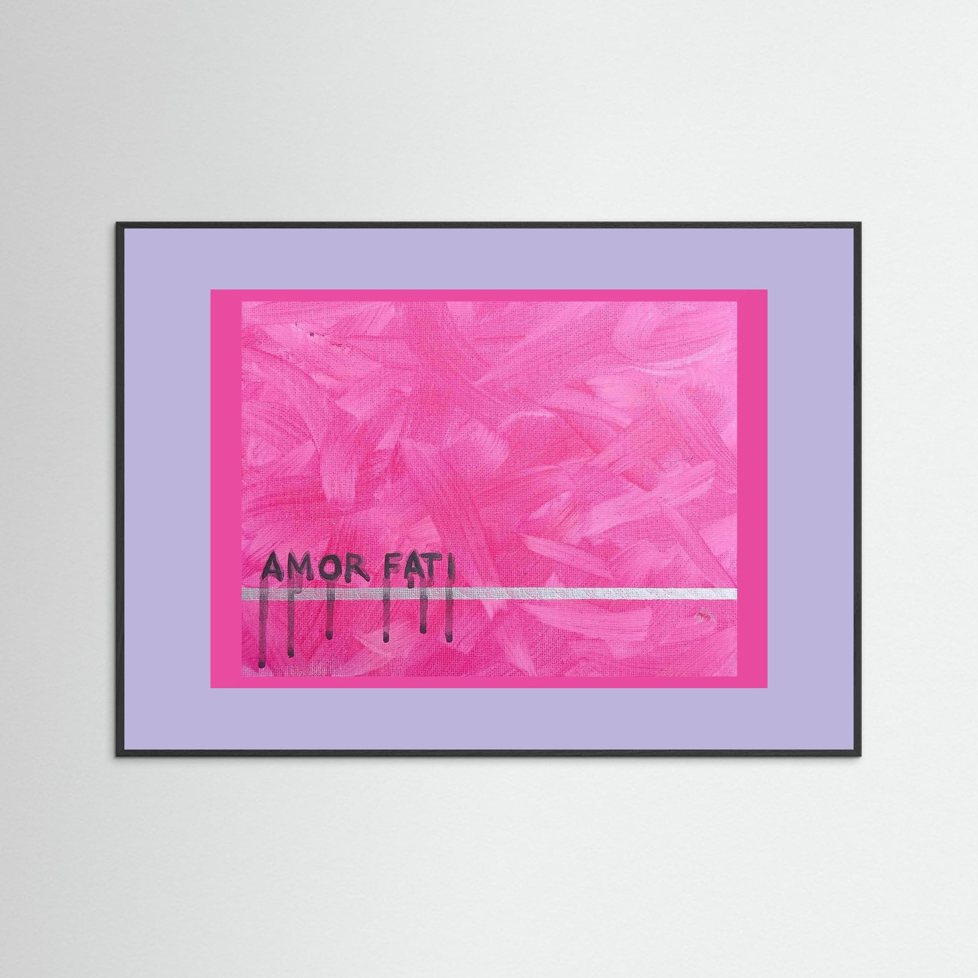 "Amor Fati" Design Paper Print – Modern Acrylic Painting Wall Art