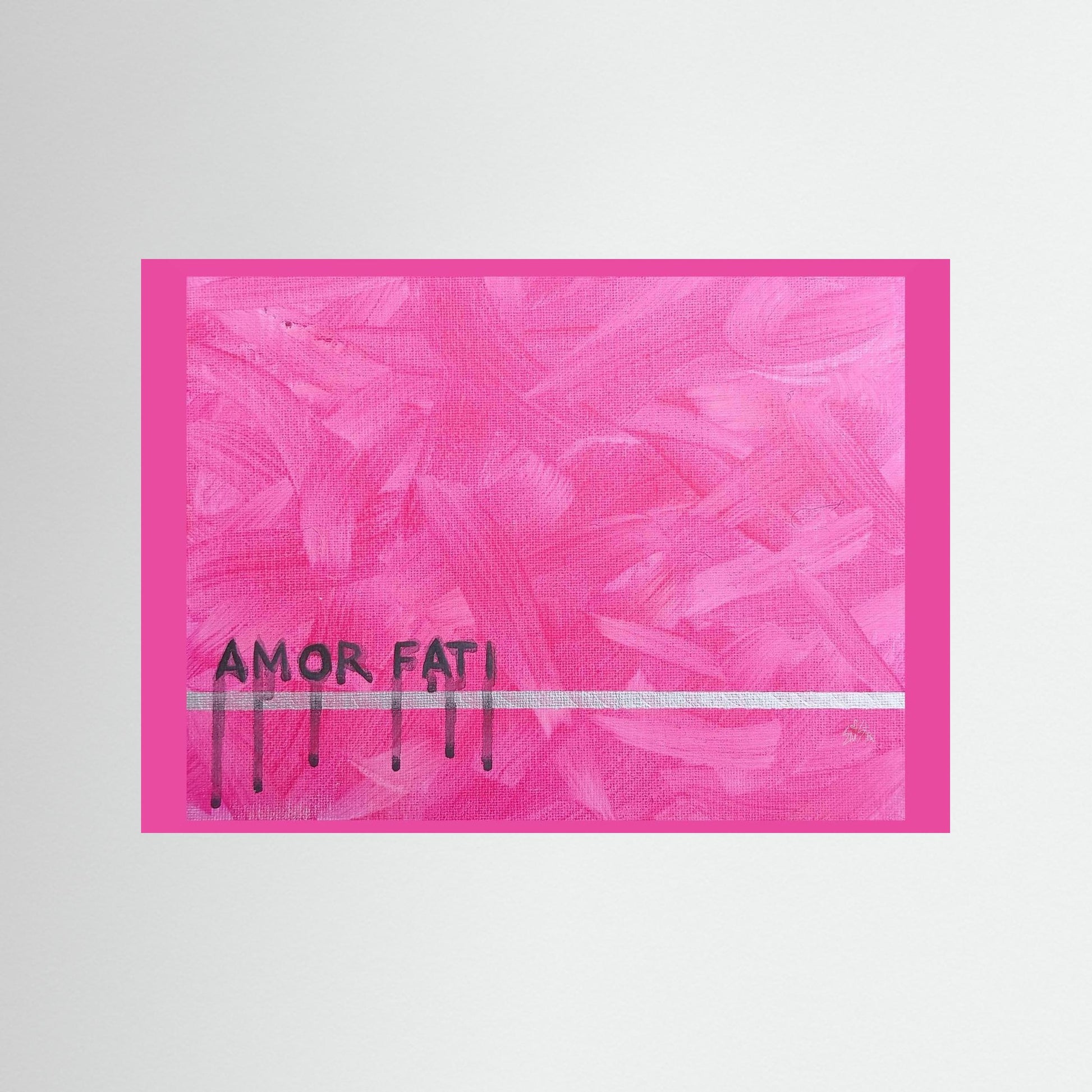 "Amor Fati" Design Paper Print – Modern Acrylic Painting Wall Art