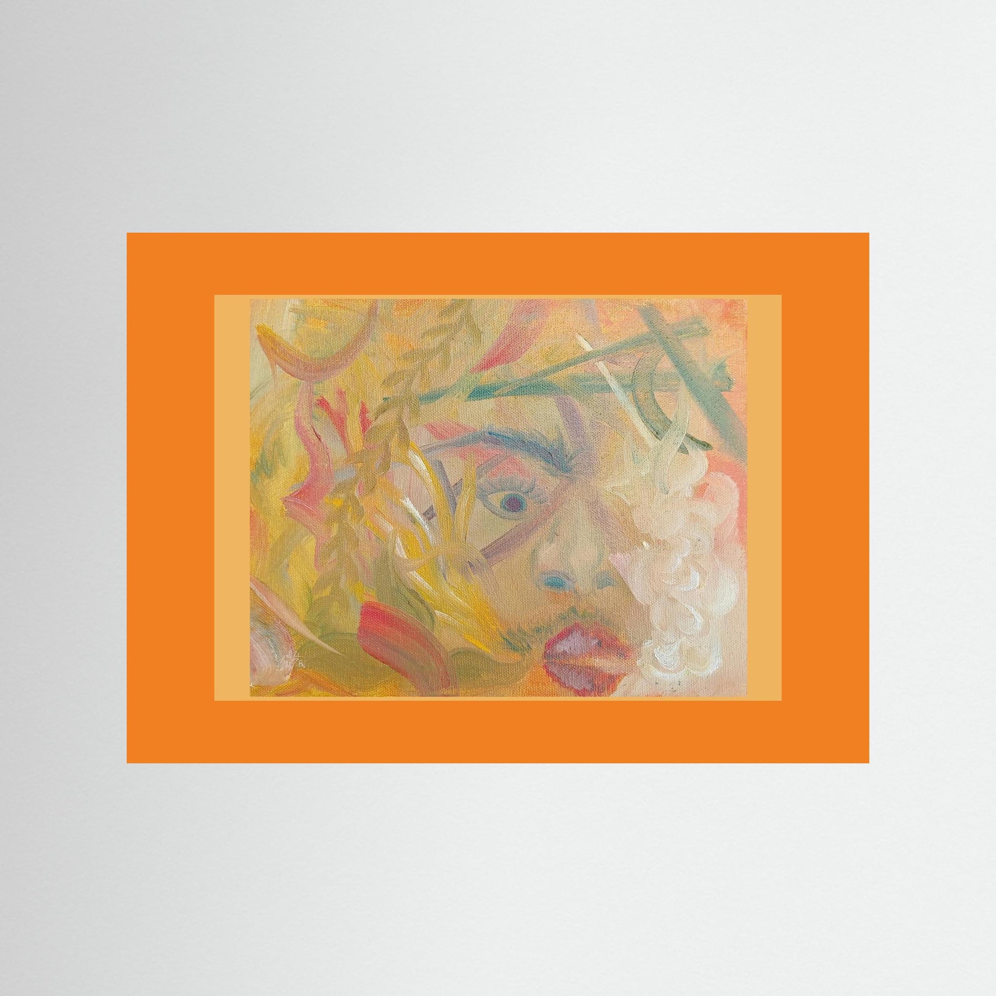 "Uber AND Lyft Driver" Scene Art Print – Modern Abstract Oil Painting Wall Art