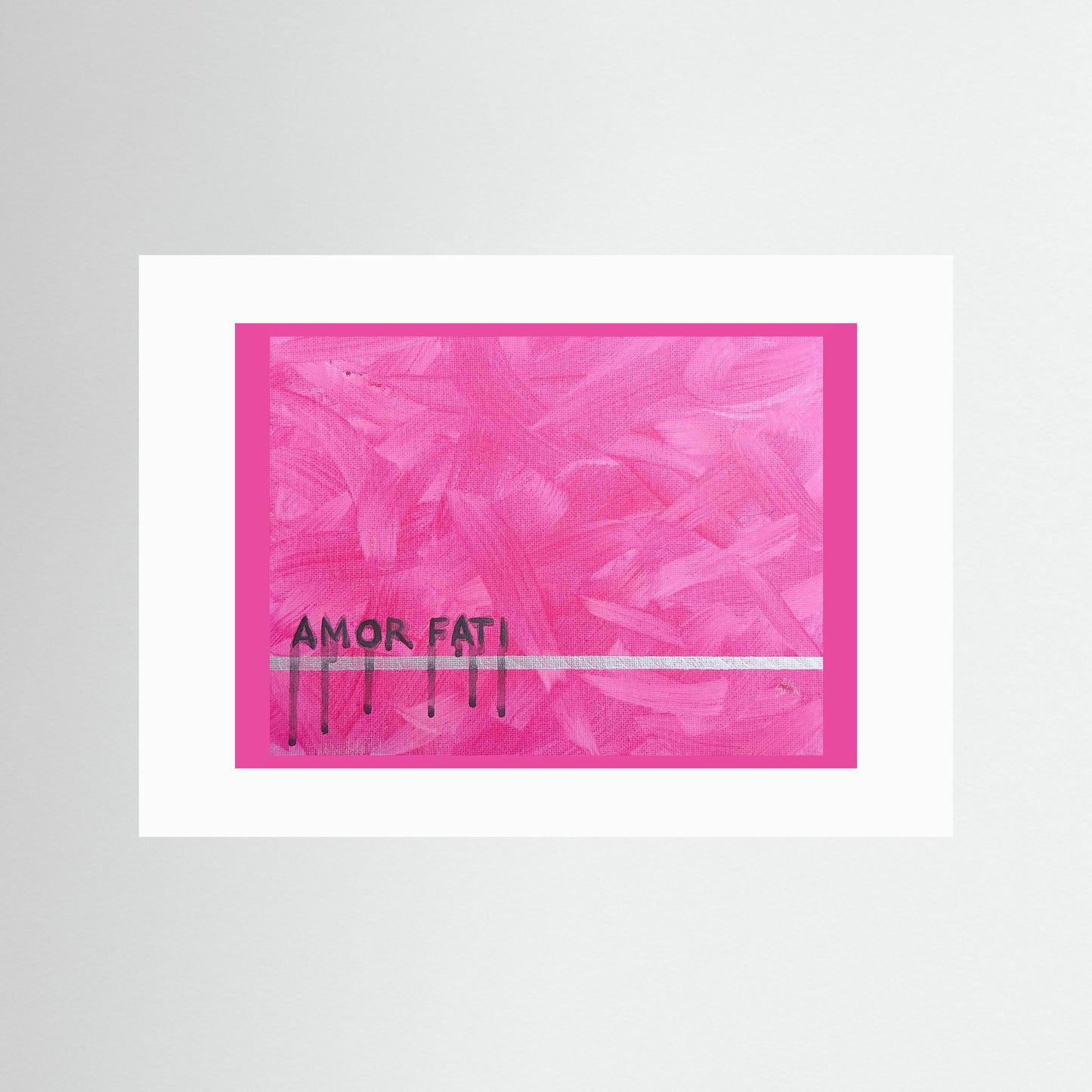 "Amor Fati" Design Paper Print – Modern Acrylic Painting Wall Art