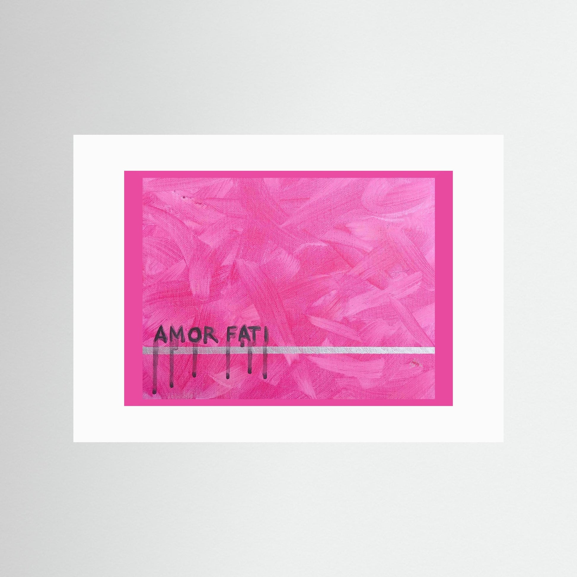 "Amor Fati" Design Paper Print – Modern Acrylic Painting Wall Art