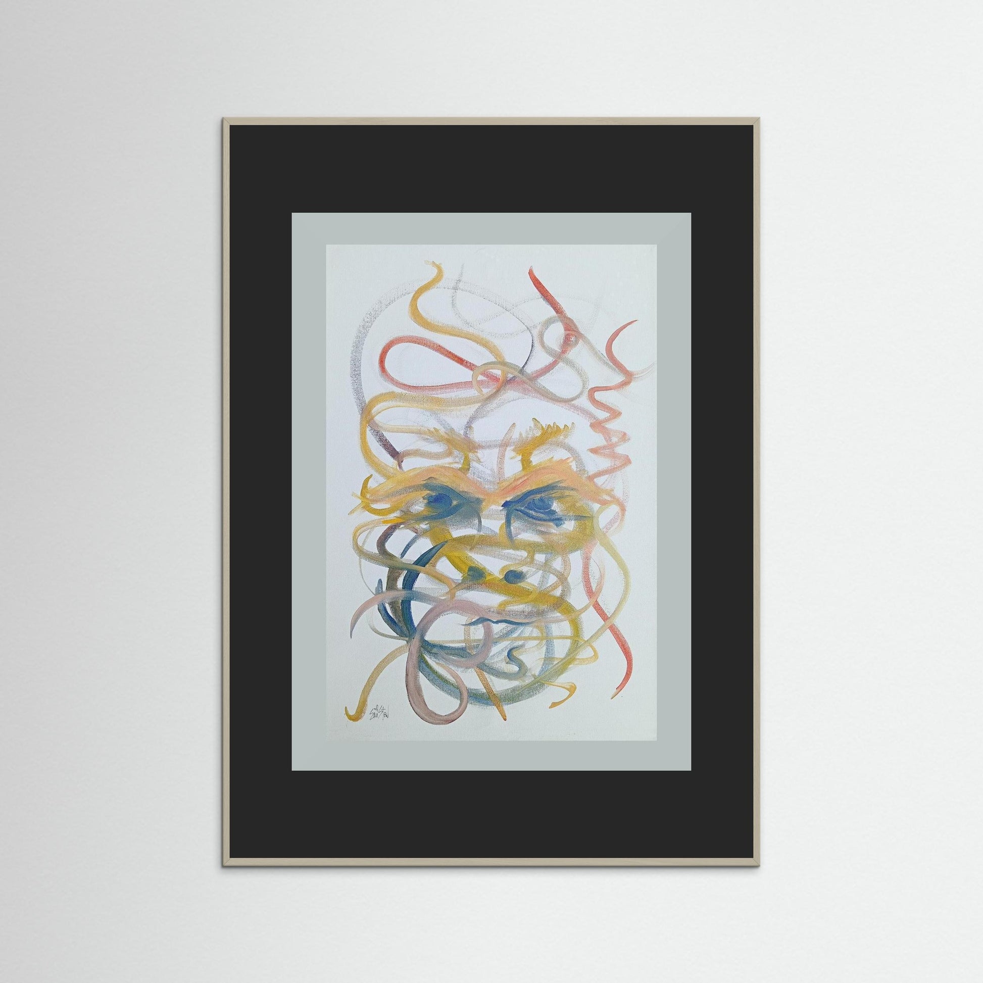 "Mysterious" Paper Print – Modern Abstract Expressionism Oil Painting Wall Art