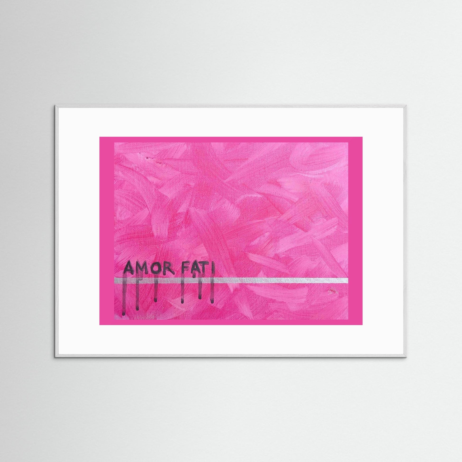 "Amor Fati" Design Paper Print – Modern Acrylic Painting Wall Art