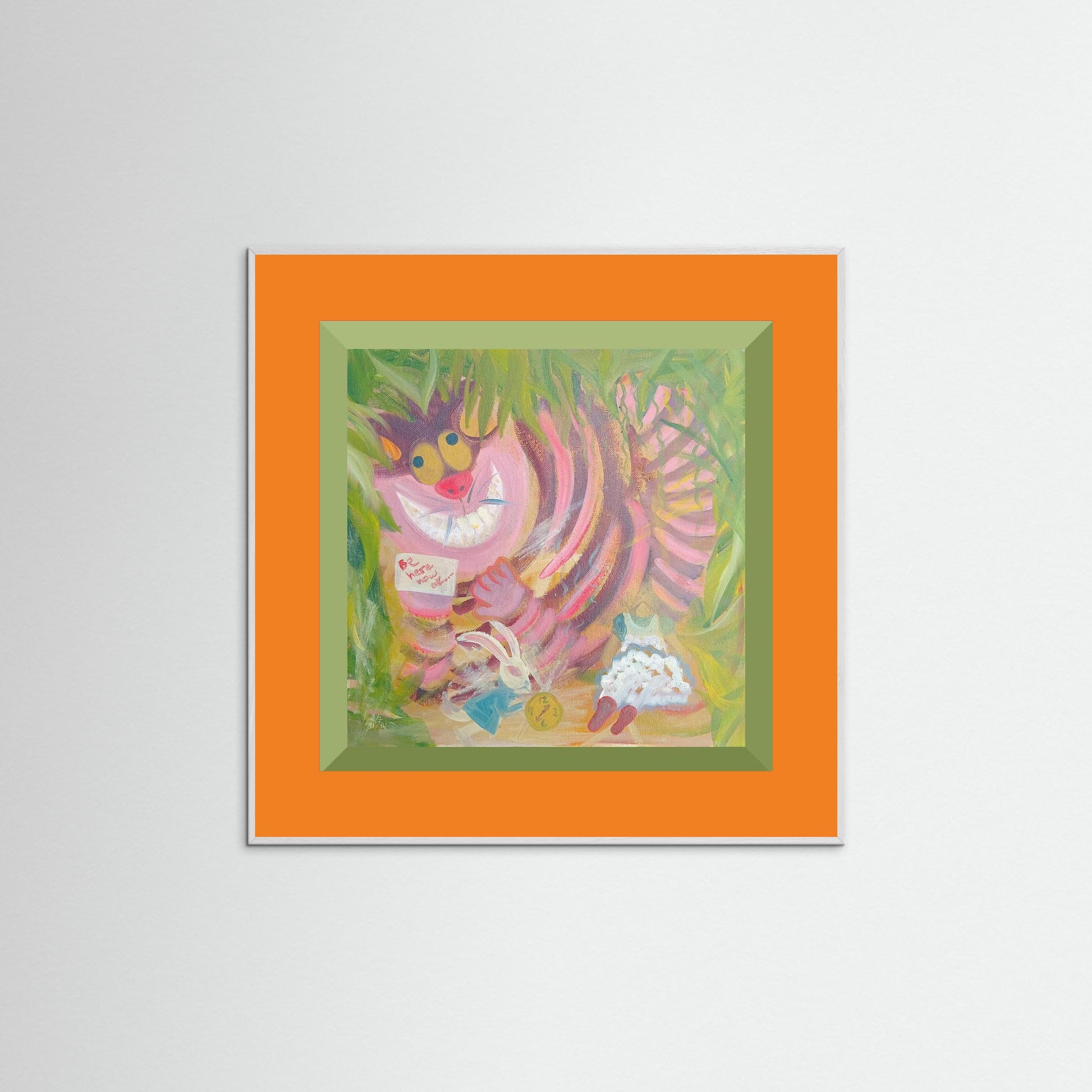 "You May Have Noticed, I'm Not All There Myself." Cheshire Cat Paper Print – Modern Oil Painting Wall Art