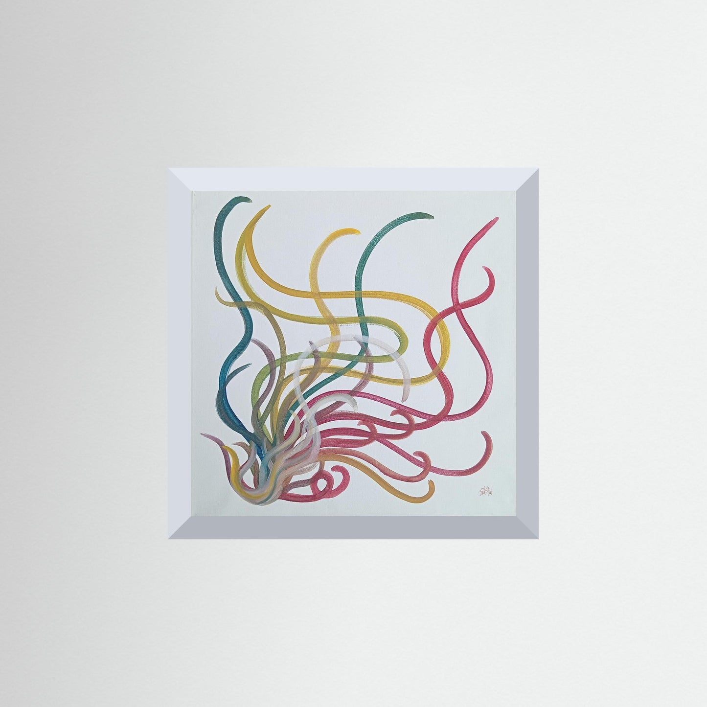 "Untitled" Squig Paper Print – Modern Minimal Acrylic Painting Wall Art