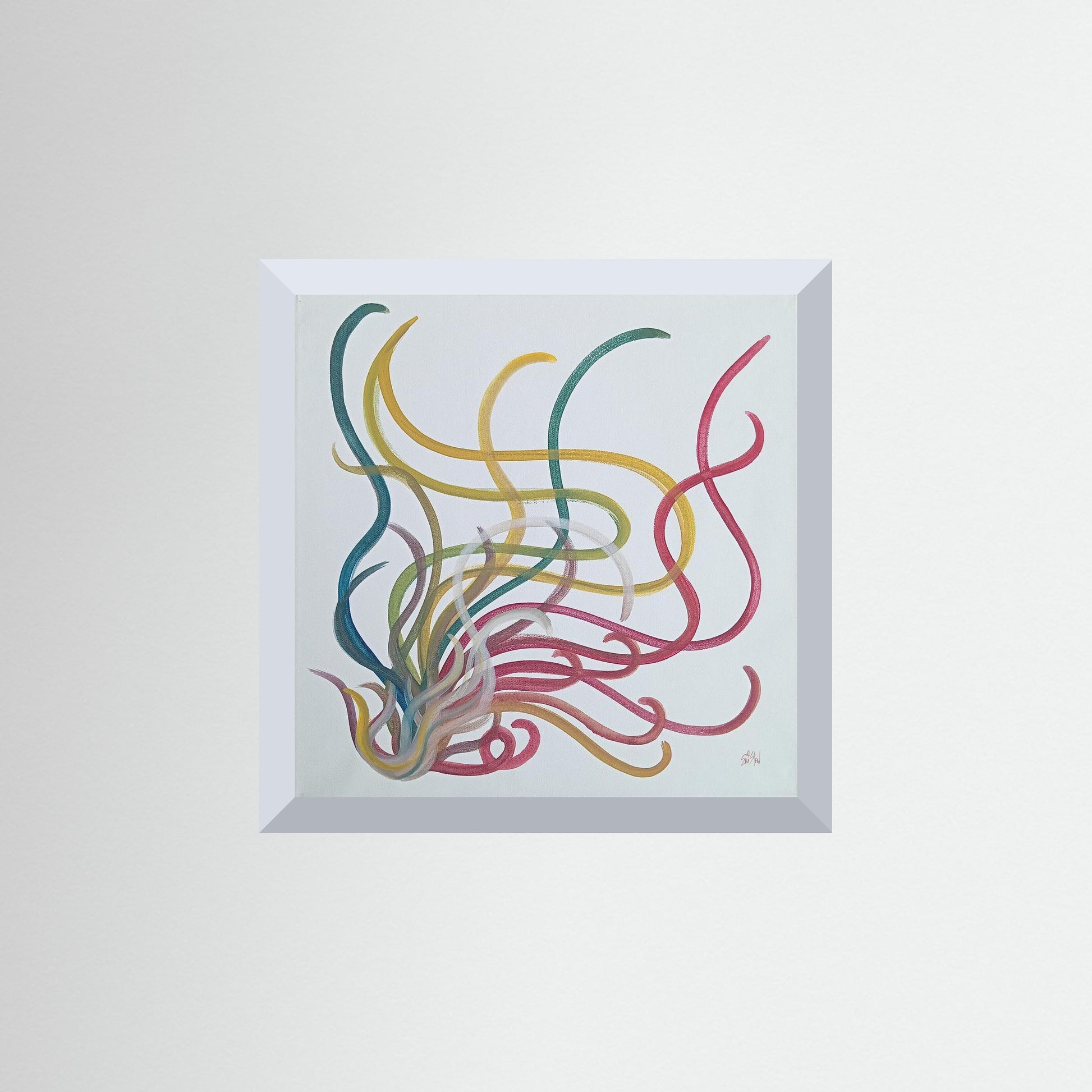 "Untitled" Squig Paper Print – Modern Minimal Acrylic Painting Wall Art