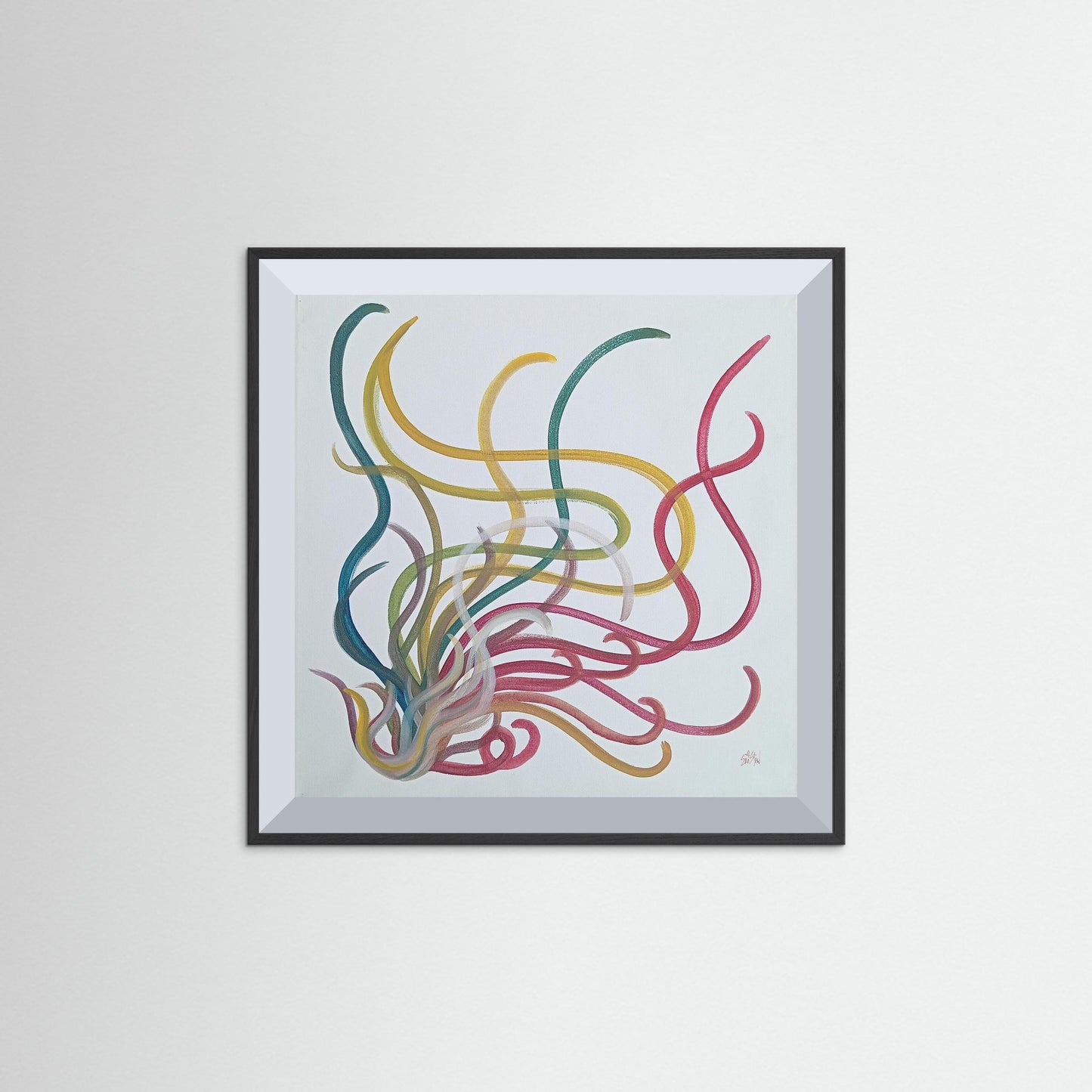 "Untitled" Squig Paper Print – Modern Minimal Acrylic Painting Wall Art