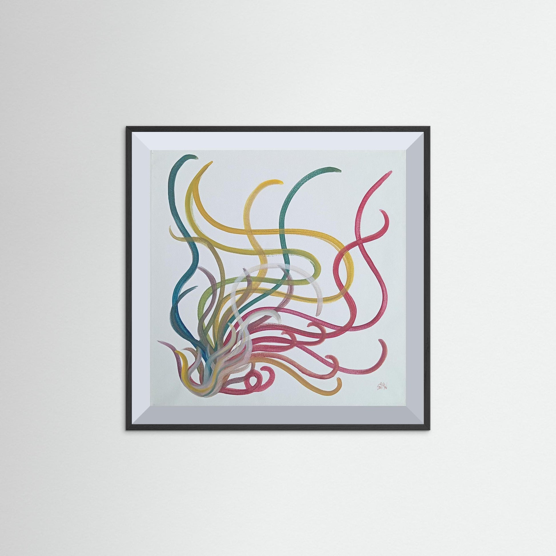 "Untitled" Squig Paper Print – Modern Minimal Acrylic Painting Wall Art