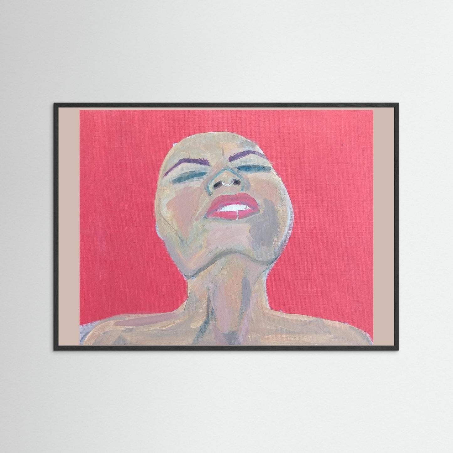 "Freud's Repressed Urges" Emotional Paper Print – Modern Acrylic Painting Wall Art
