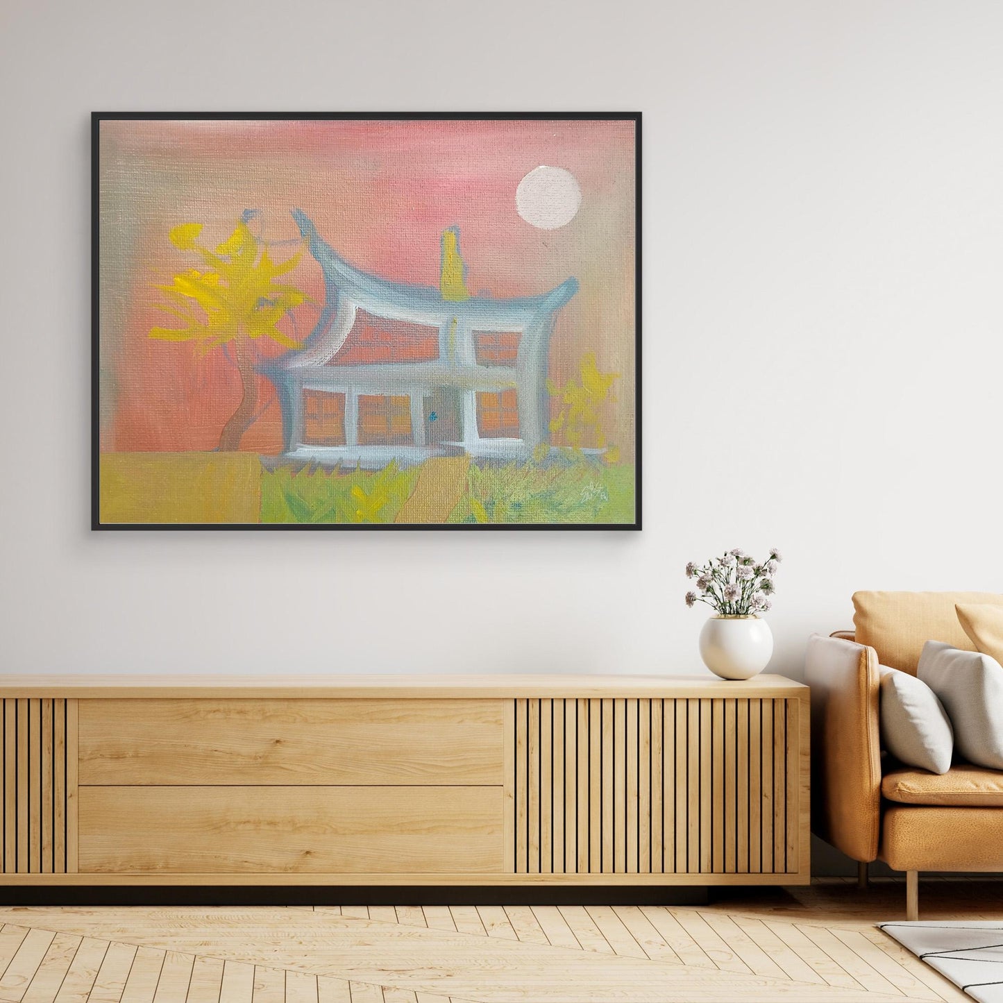 Humble Abode Contemporary House Art Canvas print
