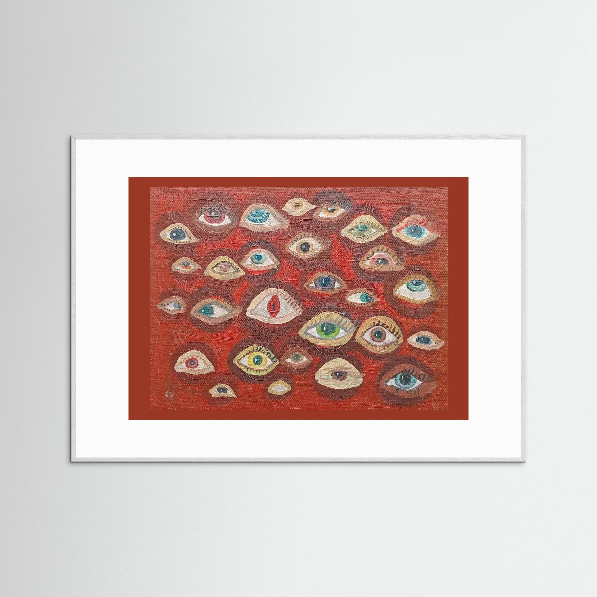 "Seer" Esoteric Paper Print – Modern Optical Oil Painting Wall Art