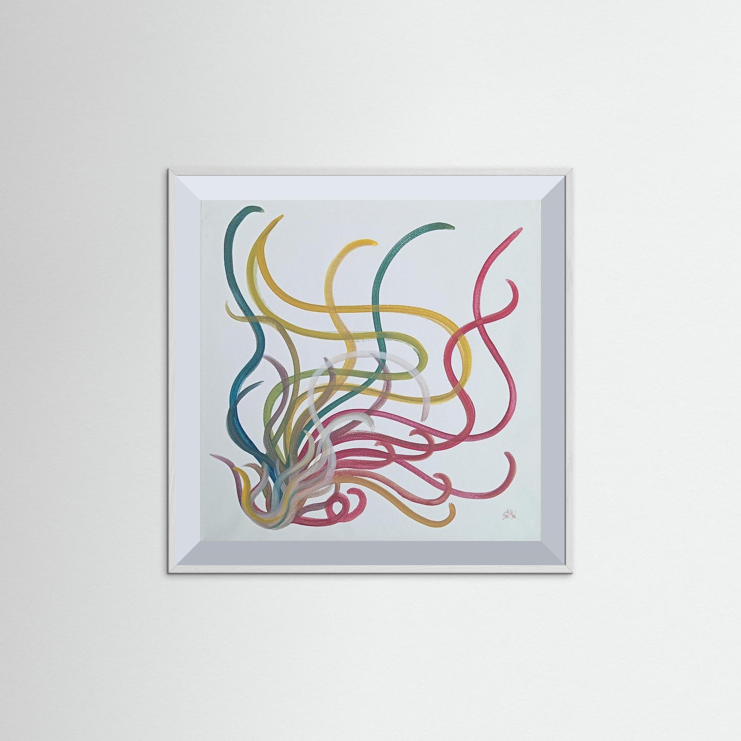 "Untitled" Squig Paper Print – Modern Minimal Acrylic Painting Wall Art