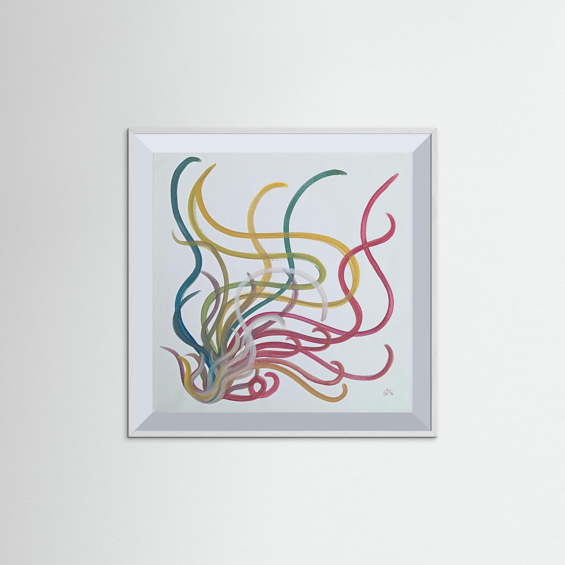 "Untitled" Squig Paper Print – Modern Minimal Acrylic Painting Wall Art