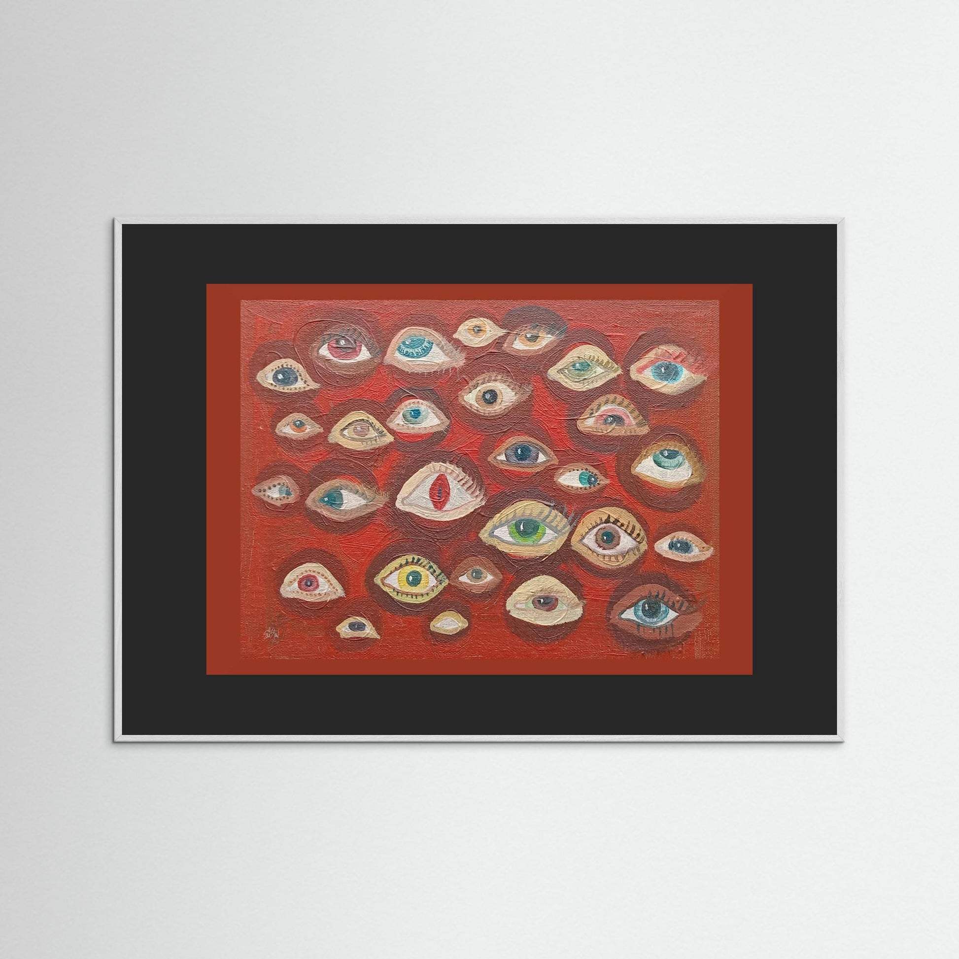 "Seer" Esoteric Paper Print – Modern Optical Oil Painting Wall Art