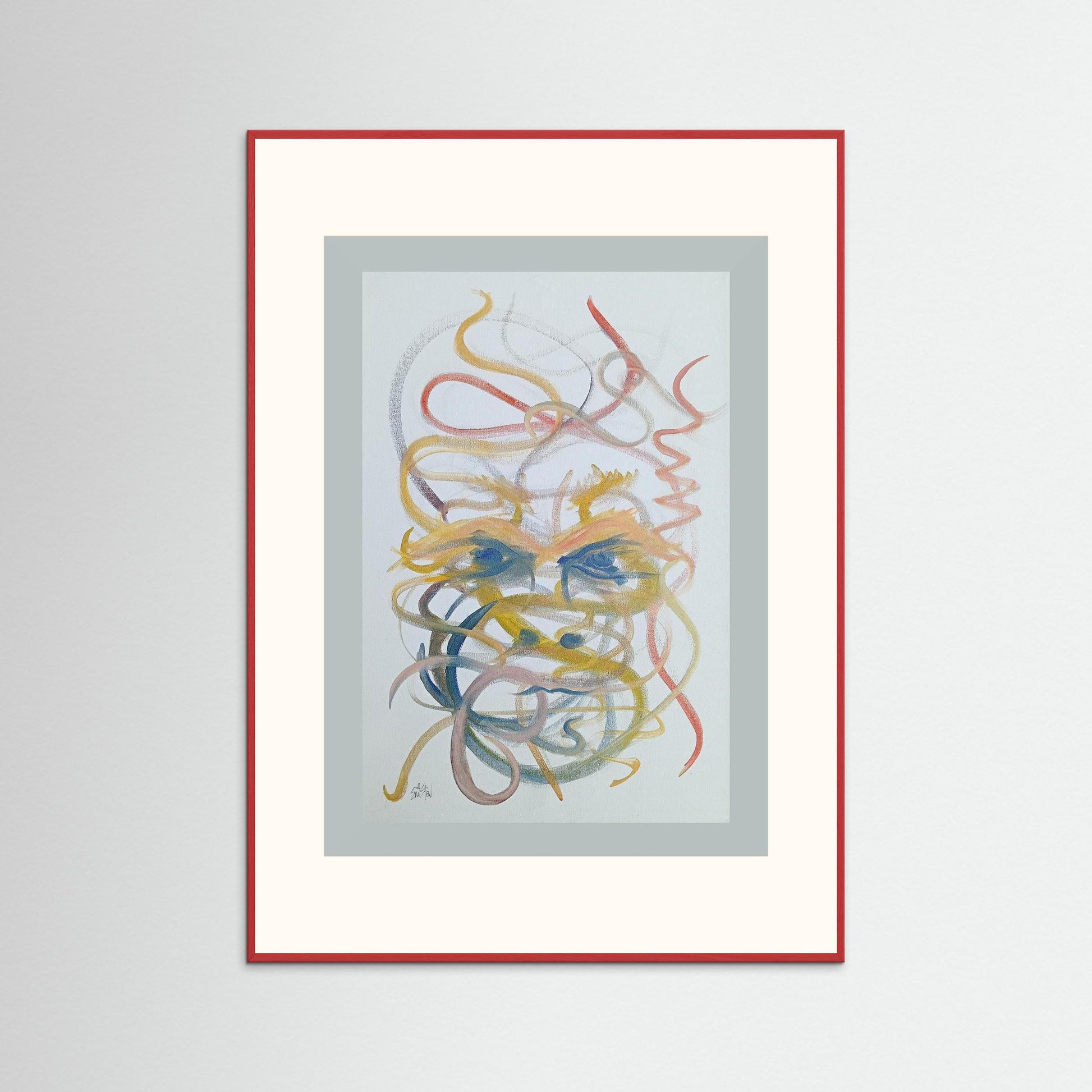 "Mysterious" Paper Print – Modern Abstract Expressionism Oil Painting Wall Art