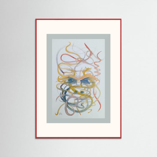 "Mysterious" Paper Print – Modern Abstract Expressionism Oil Painting Wall Art