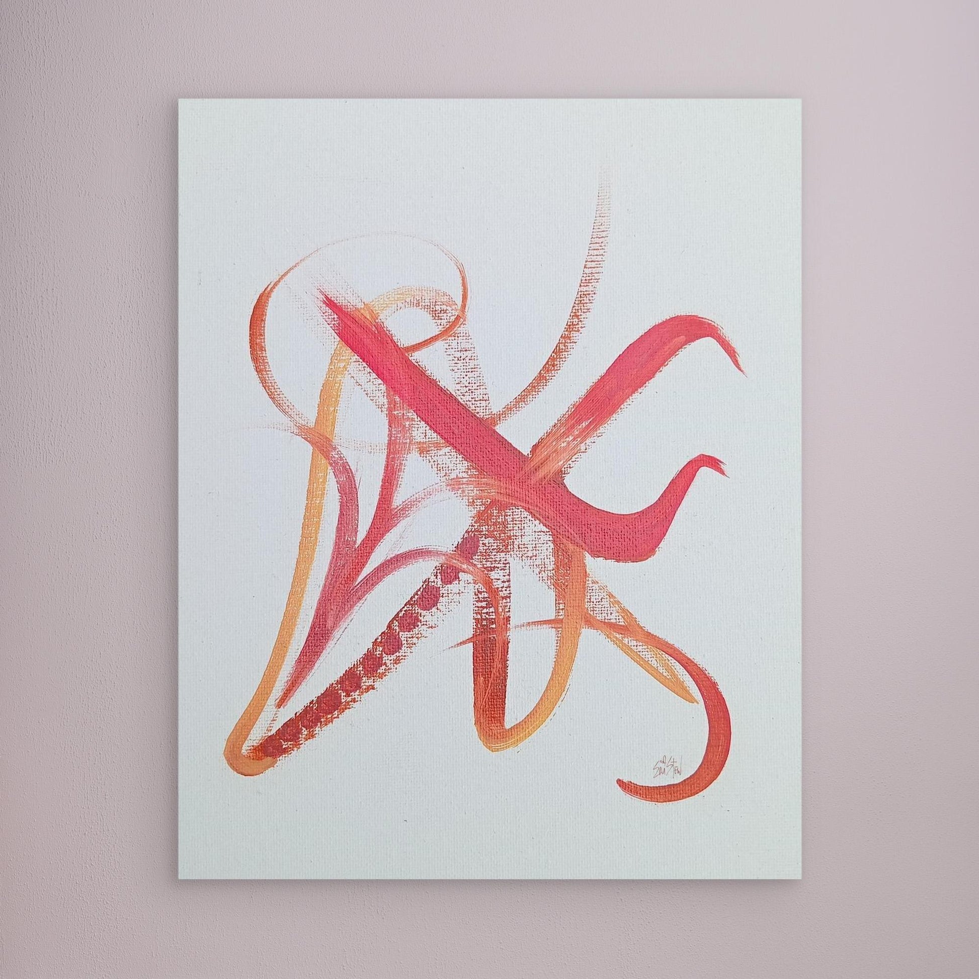 Asian Inspiration Gestural Abstract Expressionism
 Canvas Print
