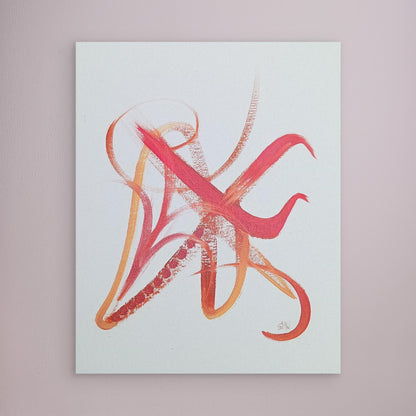 Asian Inspiration Gestural Abstract Expressionism
 Canvas Print
