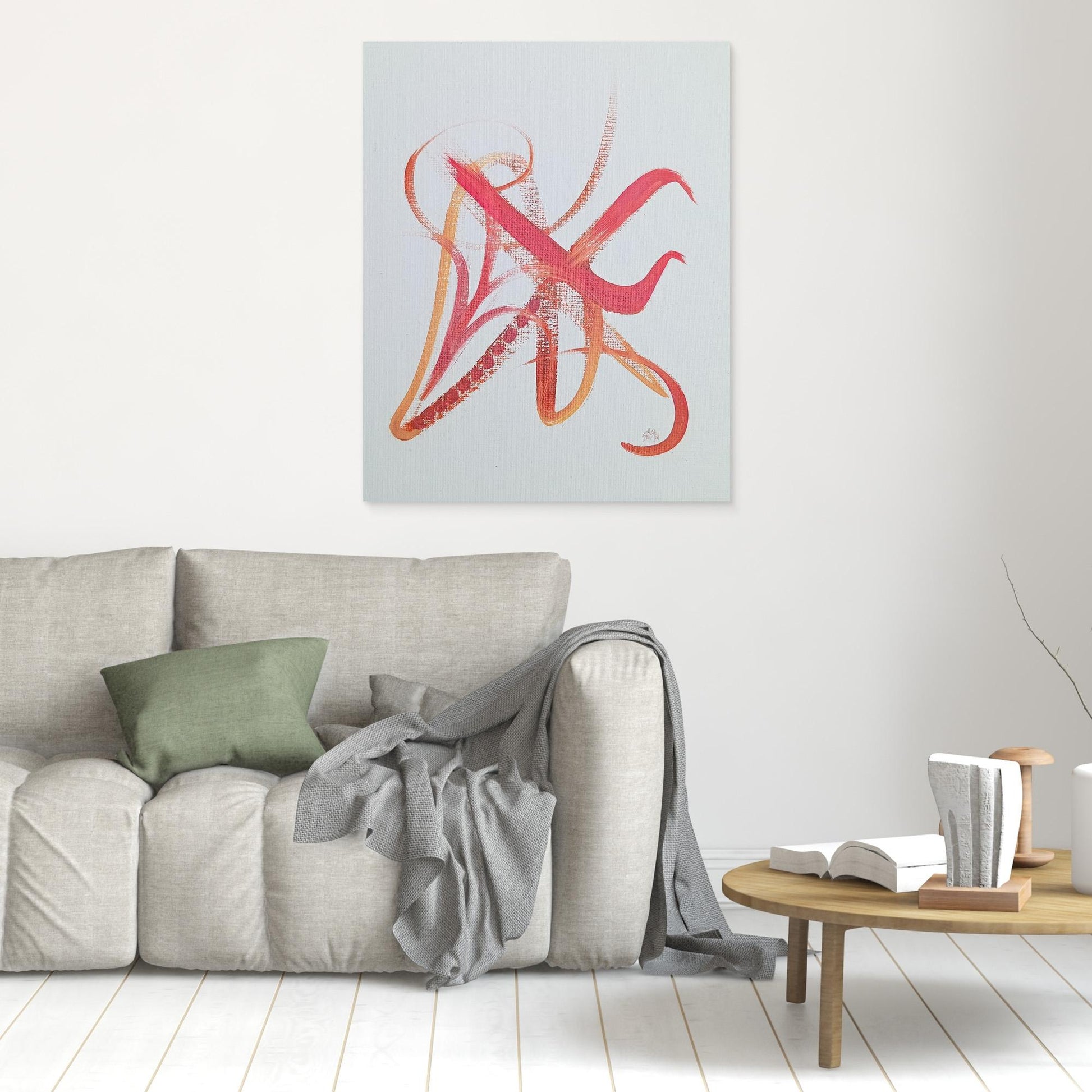 Asian Inspiration Gestural Abstract Expressionism
 Canvas Print
