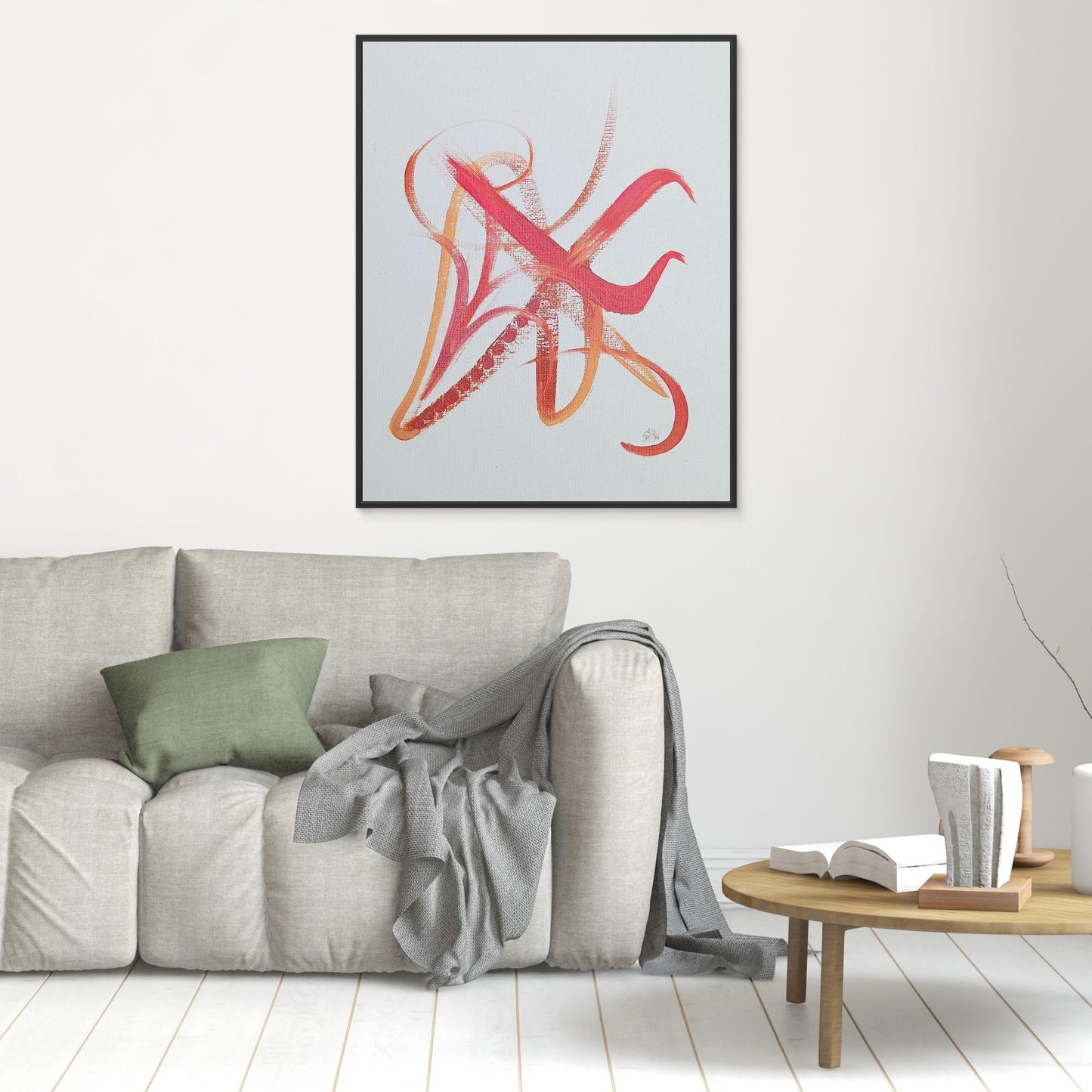 Asian Inspiration Gestural Abstract Expressionism
 Canvas Print
