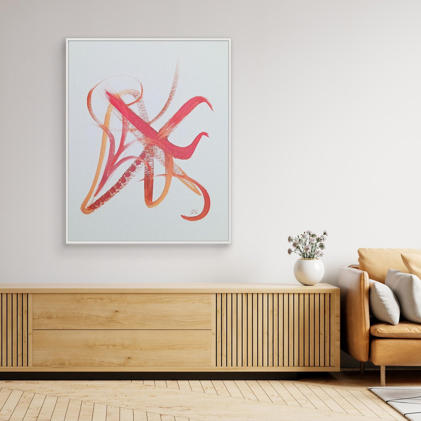 Asian Inspiration Gestural Abstract Expressionism
 Canvas Print
