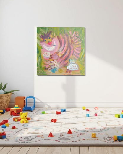 Be_Here_Now_Cheshire_Cat_Art canvas print