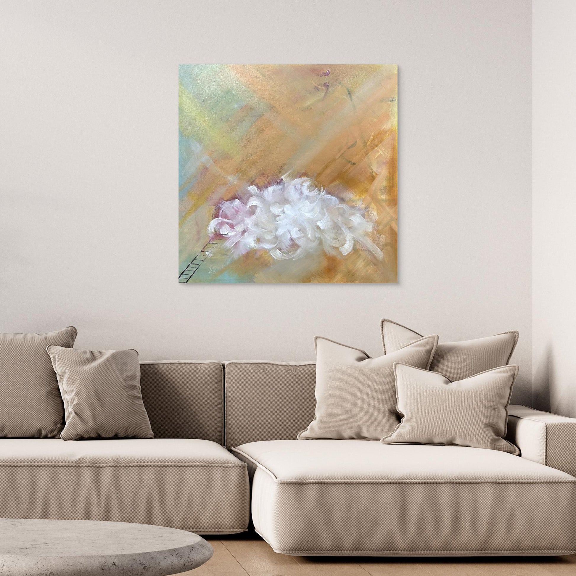 Disillusionment_ Abstract Cloud Painting Canvas print
