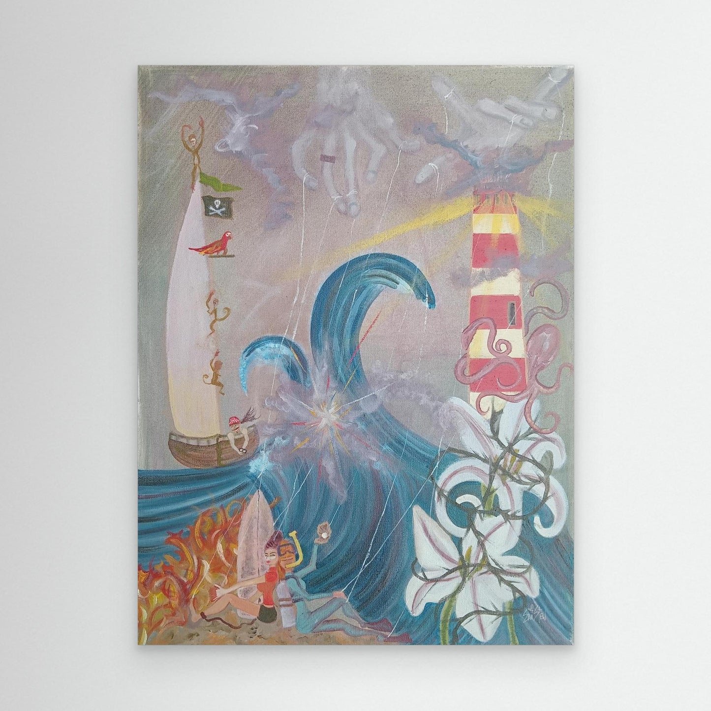 Emily Michelle Surreal Ocean Art Canvas Print
