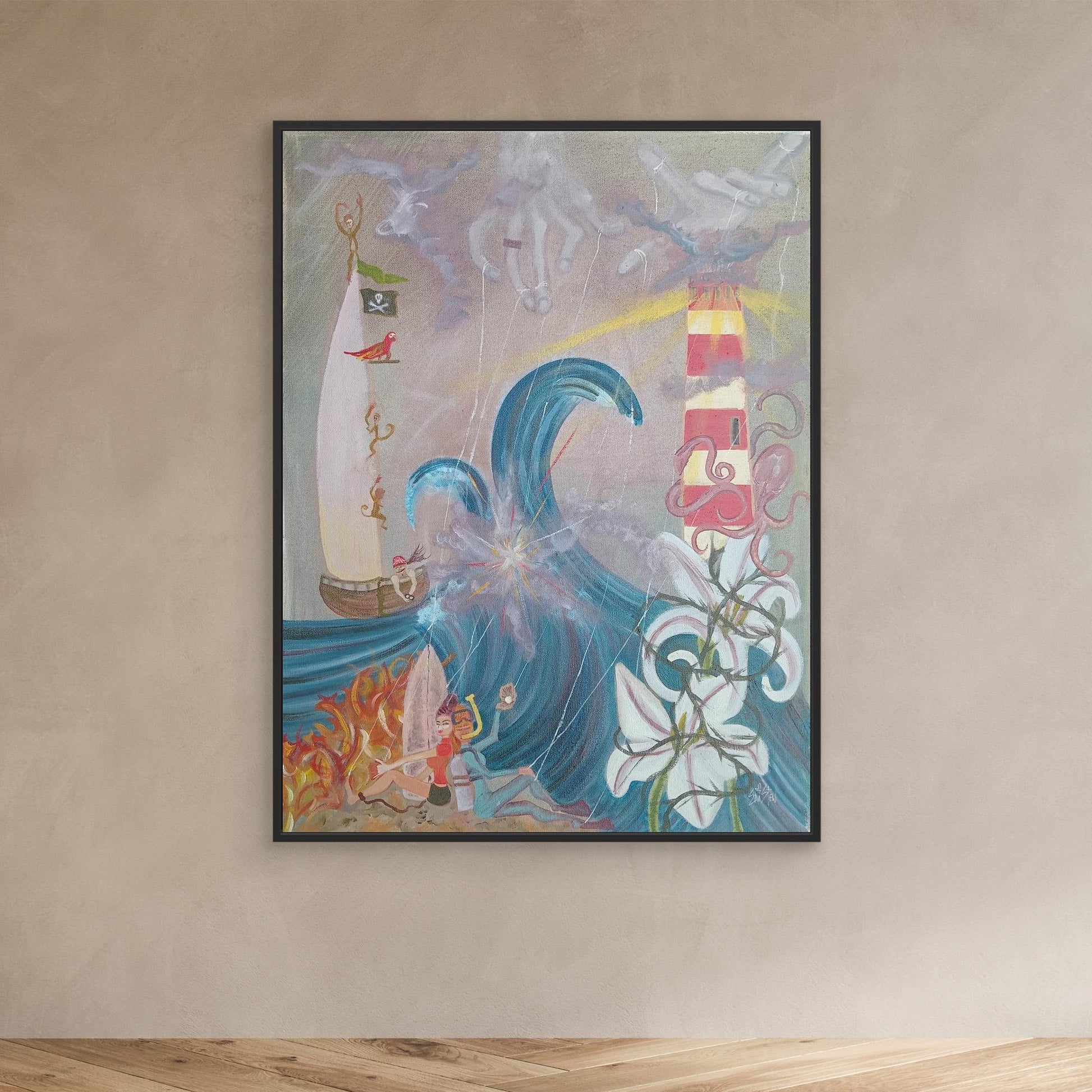 Emily Michelle Surreal Ocean Art Canvas Print