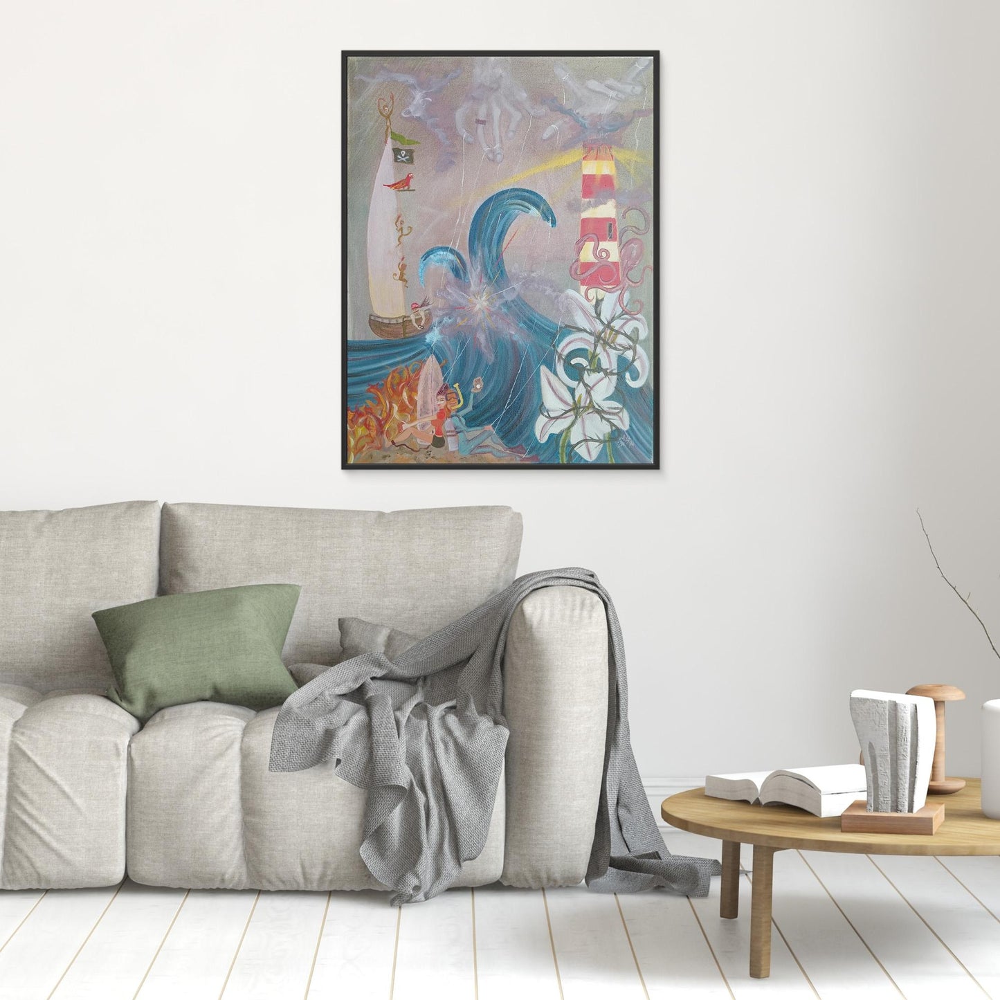 Emily Michelle Surreal Ocean Art Canvas Print