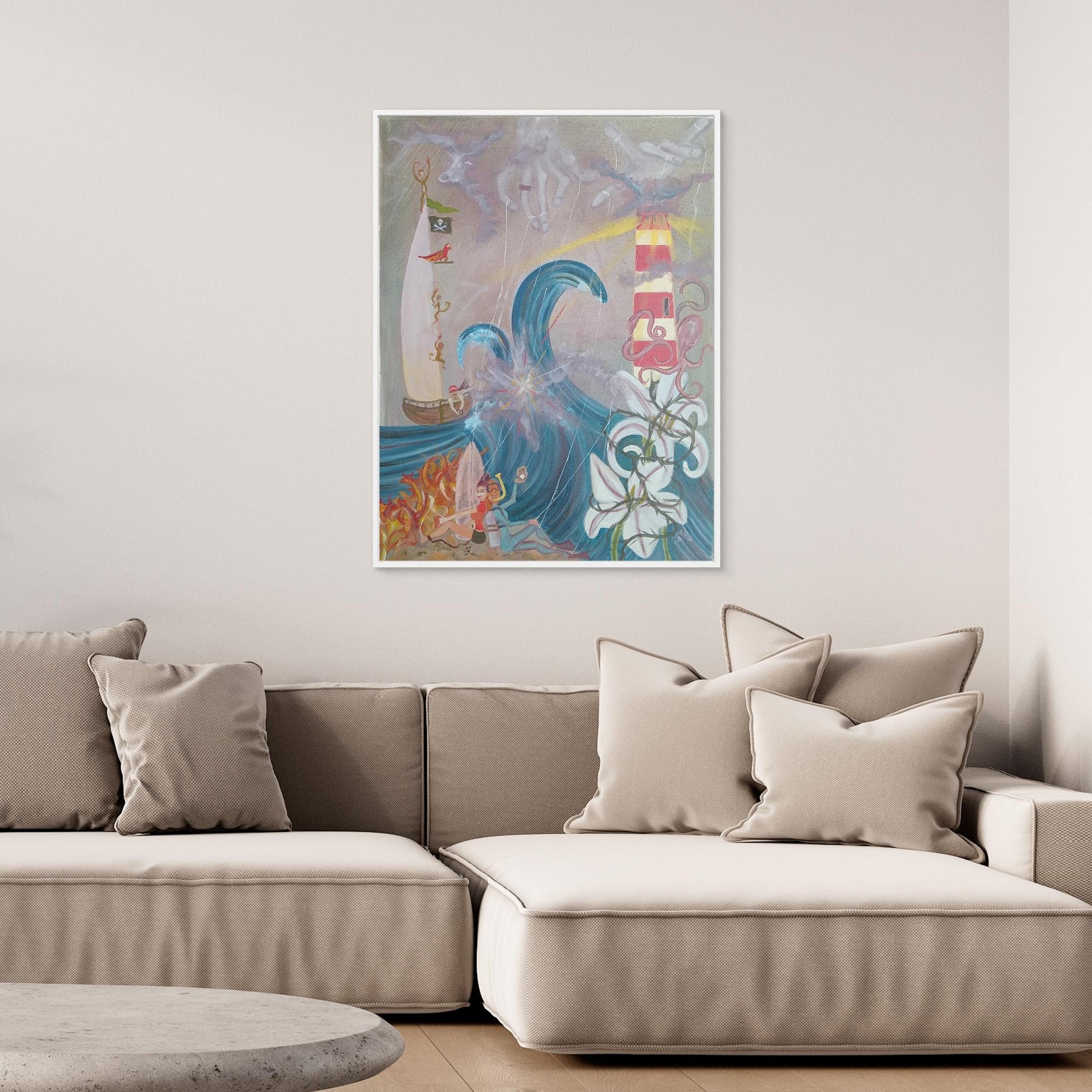 Emily Michelle Surreal Ocean Art Canvas Print
