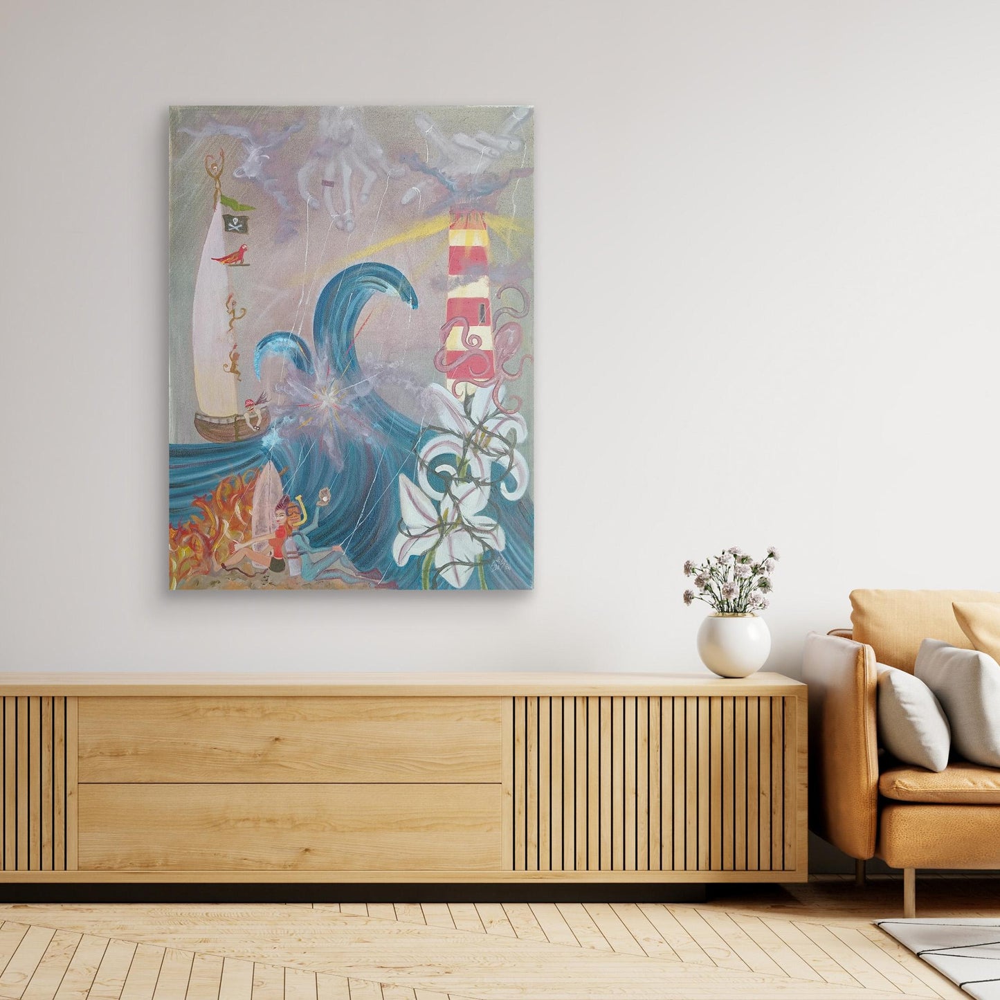 Emily Michelle Surreal Ocean Art Canvas Print