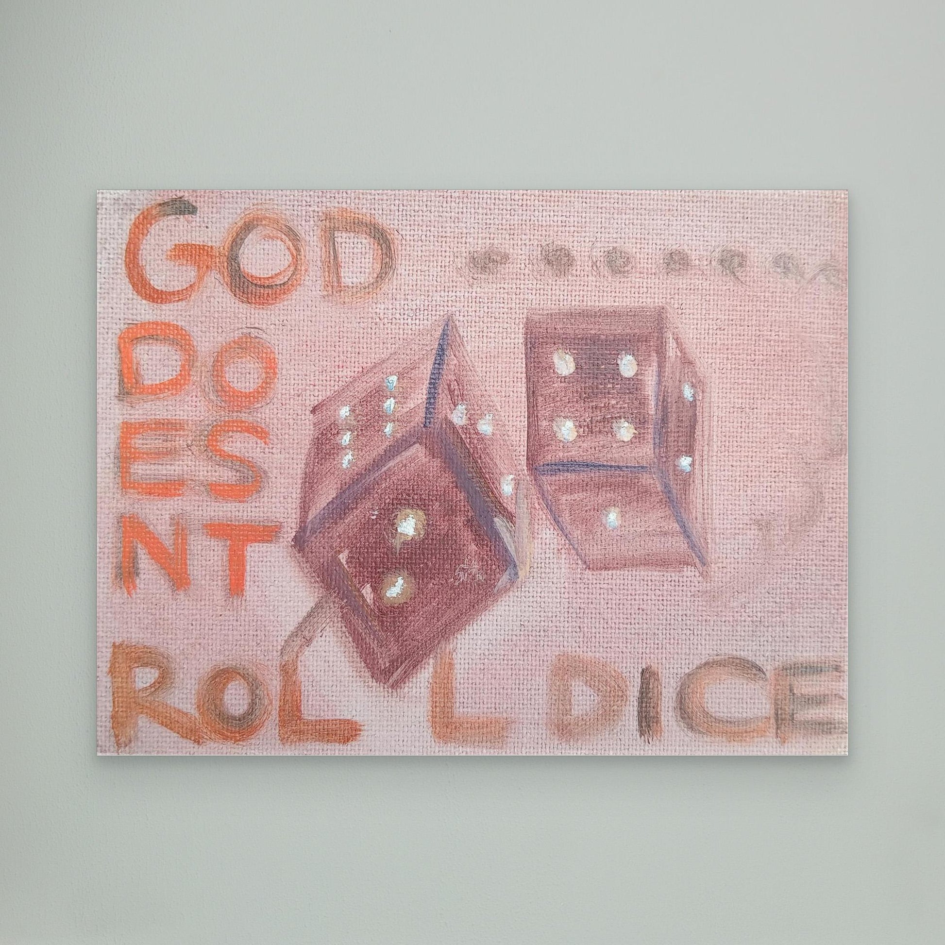 God Doesn't Roll Dice Quantum Physics Art Canvas print