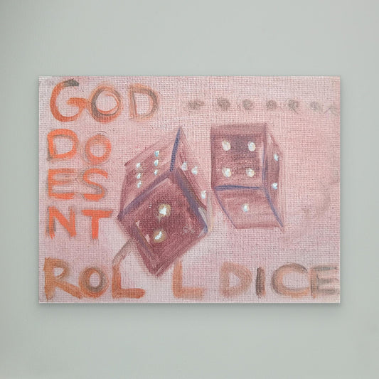 God Doesn't Roll Dice Quantum Physics Art Canvas print