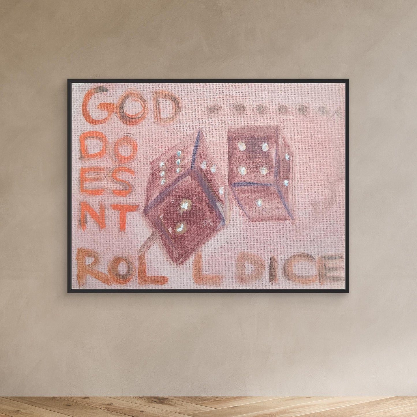 God Doesn't Roll Dice Quantum Physics Art Canvas print
