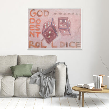 God Doesn't Roll Dice Quantum Physics Art Canvas print
