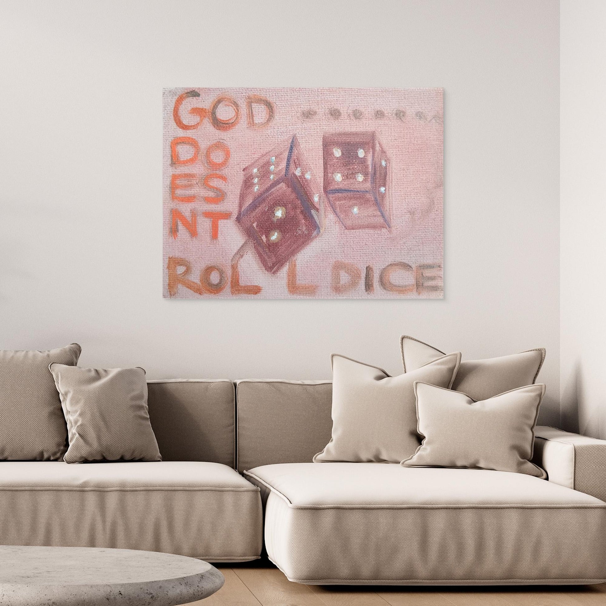 God Doesn't Roll Dice Quantum Physics Art Canvas print