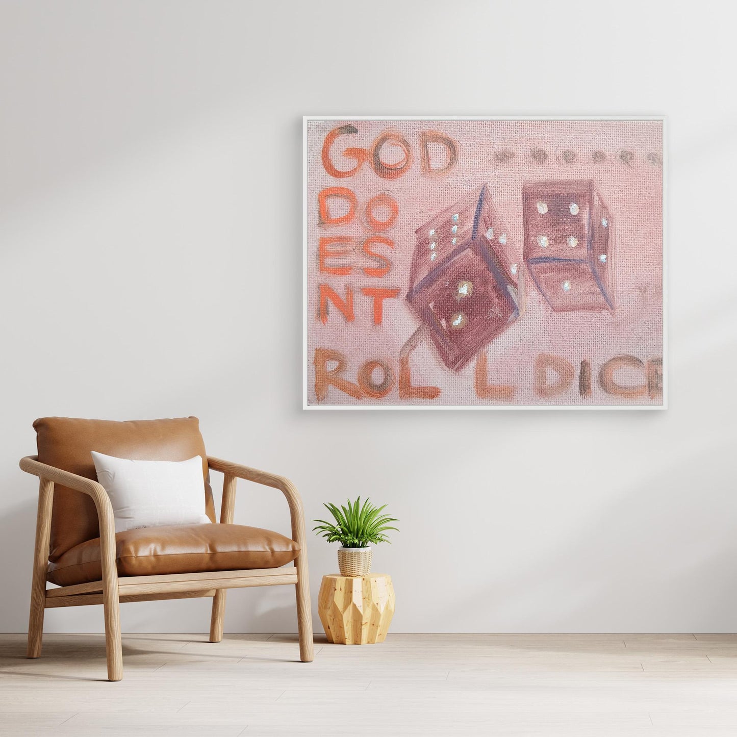 God Doesn't Roll Dice Quantum Physics Art Canvas print