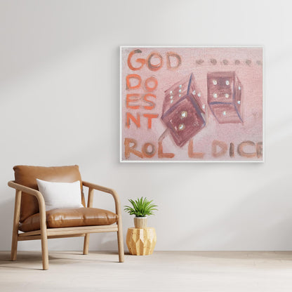 God Doesn't Roll Dice Quantum Physics Art Canvas print