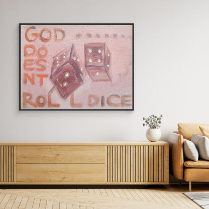 God Doesn't Roll Dice Quantum Physics Art Canvas print