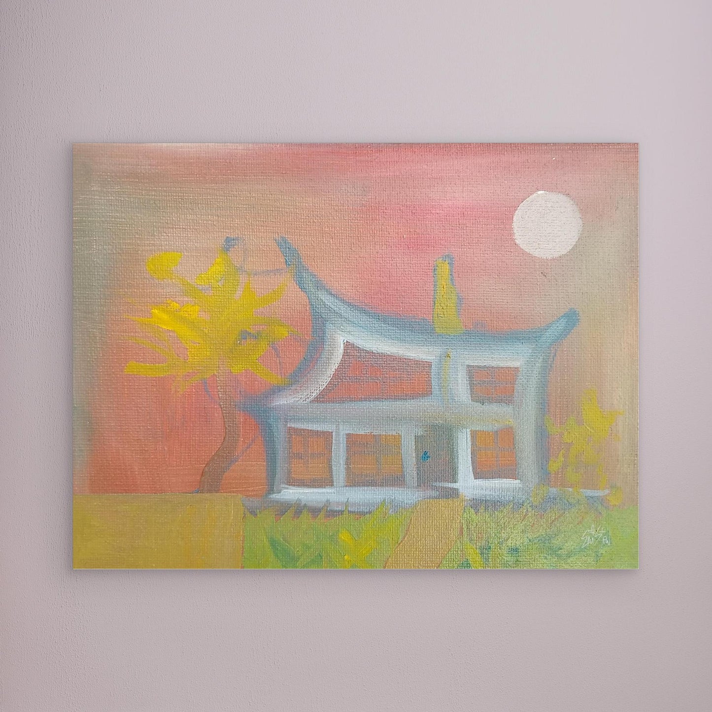 Humble Abode Contemporary House Art Canvas print

