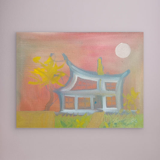 Humble Abode Contemporary House Art Canvas print
